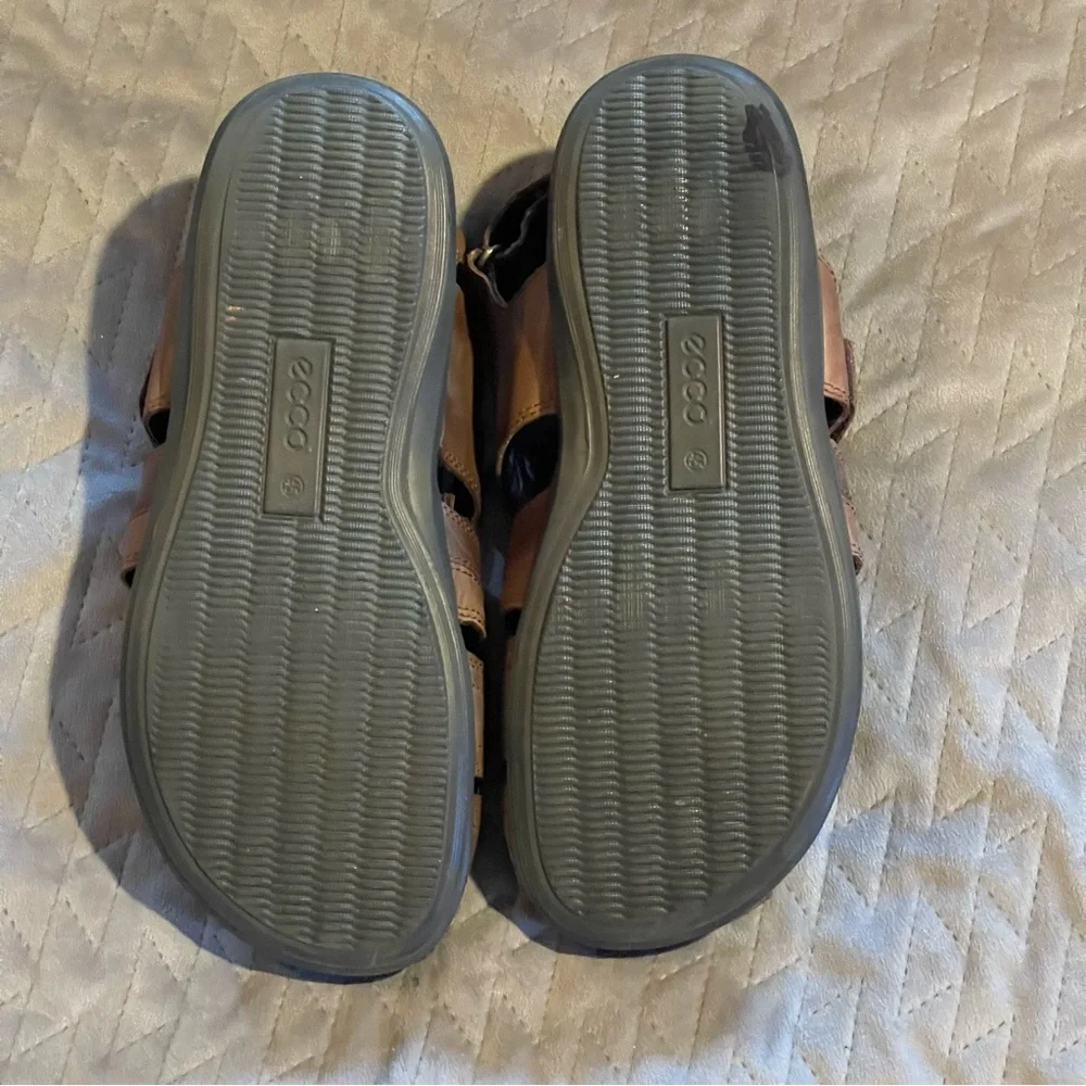 Ecco sandals mens size 45 U.S. 11-11.5‎ pre-owned condition brown